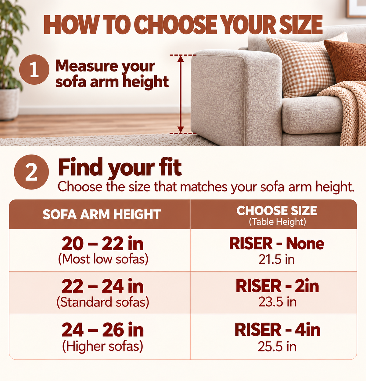 How to choose your size
